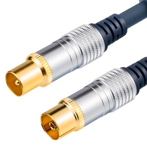 1 m - 20 m Home Cinema F-connection cable with 2x ferrite...
