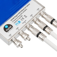 0,5m SAT Anschluss Kabel mit 2 x vernickelten Vollmetall F-Schnellstecker Quickfix WEISS