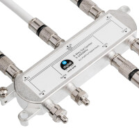 1 m SAT Anschluss Kabel mit 2 x vernickelten Vollmetall F-Schnellstecker Quickfix WEISS