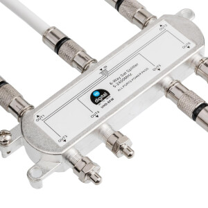 2 m SAT Anschluss Kabel mit 2 x vernickelten Vollmetall F-Schnellstecker Quickfix WEISS