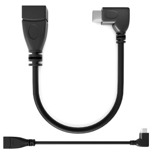 USB C Adapter 3.0, Winkeladapter 90° USB C Stecker auf USB A Buchse 16,5cm Kabel