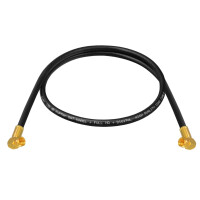 5 m SAT connection cable 135dB 5-fold shielded pure copper with 2 x angle compression plugs BLACK