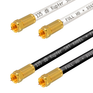 1 m - 25 m SAT connection cable 135dB 5-fold shielded...
