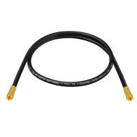 25m SAT connection cable 135dB 5-fold shielded pure copper with compression plugs gold plated BLACK