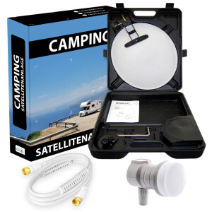 Megasat satellite system for camping in a case + Fuba single LNB + 15m connection cable