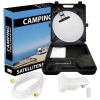Megasat satellite system for camping in a case + Red Opticum Single LNB + 15m connection cable