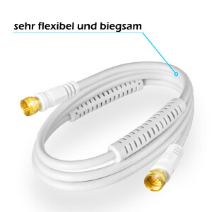 SET Satellite dish 40cm steel light grey + Single LNB Fuba DEK 106 + 5m connection cable white