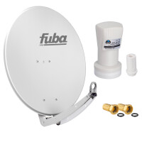 Satellite System SET Satellite dish Fuba DAA 780 78cm Aluminium light grey with LNB Single hb-digital UHD 101 W