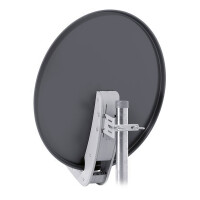 Satellite system SET Satellite dish Fuba DAA 650 65cm anthracite with LNB Twin Fuba DEK 217