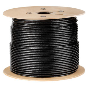 250m CAT 7 Outdoor Câble ethernet extérieur cable ethernet max.1000 MHz S/FTP PE AWG23 noir