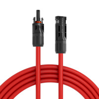 20m Solar cable 6mm² H1Z2Z2-K with solar plug and solar socket Photovoltaic PV cable for solar system red