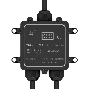 Junction box waterproof IP68 3 gang type Y installation box