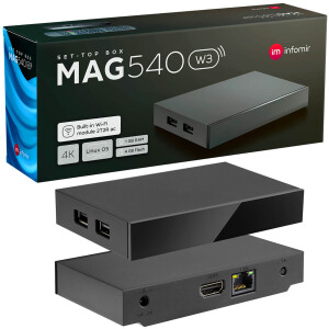 MAG 540w3 IPTV Set Top Box 1GB RAM 4K HEVC H 265 support...