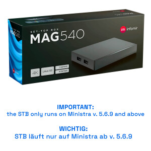 Rückläufer MAG 540 IPTV Set Top Box 1GB RAM 4K...