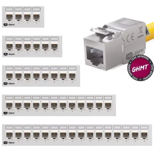 Patchpanel 4/6/8/12/16 Port with Keystone Module Cat 6a...