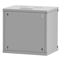 Network cabinet 19 inch 9U wall-mounted housing light grey