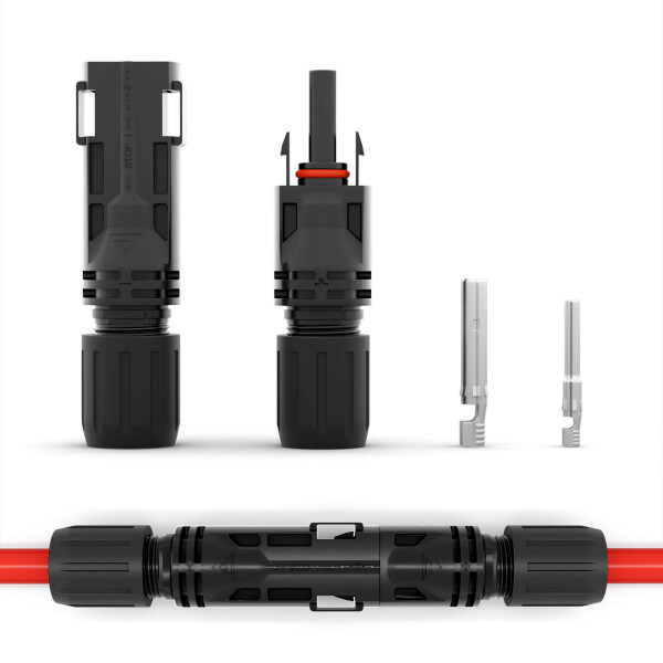 1 Pairs Solar Plug and Socket Solar Connector 1500V IP68 compatible for Solar Cable 4-6mm²