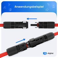 1 Paare Solarstecker 1500V PV Stecker IP68 für Solarkabel 4mm² oder 6mm²