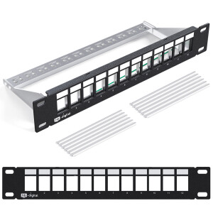 Patch panel 10 inch / patch panel 12-port for Keystone...
