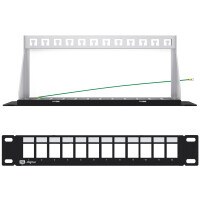 Patch panel 10 inch / patch panel 12-port for Keystone modules black