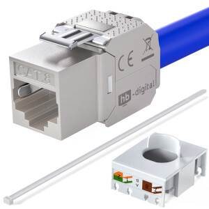 Patchpanel 24-Port mit Cat.8 RJ45 Keystone Module...