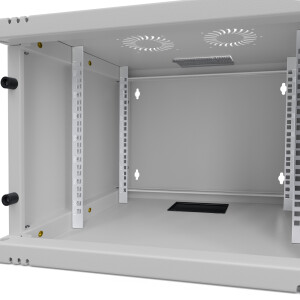 Netzwerkschrank 19 Zoll 4HE Wandgehäuse hellgrau