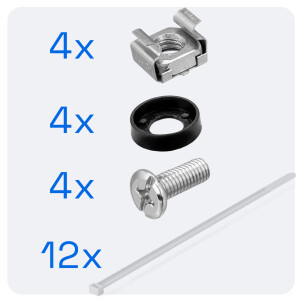 Panneau de brassage Cat.6a 12 ports 10 pouces noir