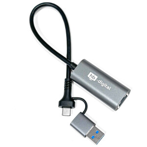 USB-C to Ethernet Adapter with USB 3.0