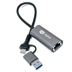 USB-C to Ethernet Adapter with USB 3.0