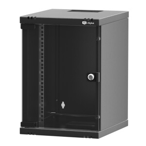 Network cabinet 10 inch 9U wall-mounted housing black