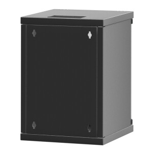 Network cabinet 10 inch 9U wall-mounted housing black