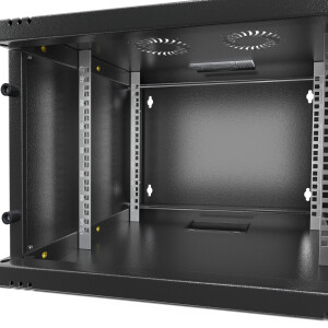 Network cabinet 19 inch 4U wall-mounted housing black