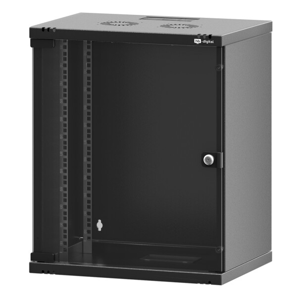 Armoire réseau 19 pouces 12U Coffret mural noir