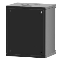 Network cabinet 19 inch 12U wall-mounted housing black