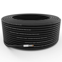 100m solar cable 6mm² black incl. 10 pairs of solar plugs 1500V