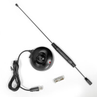 Indoor aerial DVB-T2 rod aerial with base and amplifier