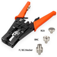 Universal Kompressionszange für F-Stecker und BNC Stecker