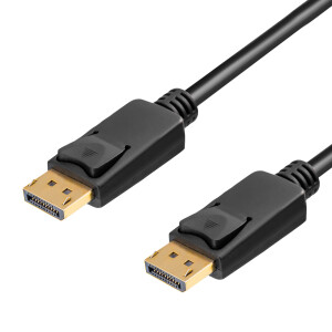 2 m DisplayPort Cable 1.2, UHD 4K 2K, Black