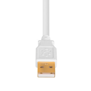 1 m USB 2.0 Verlängerung USB A Stecker gold auf USB A Buchse gold