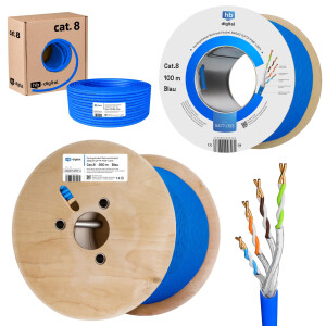 5m - 500m Cable ethernet cat 8 max. 2000 MHz S/FTP AWG22...