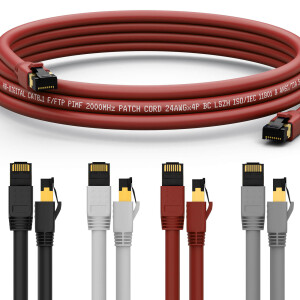 Câble rj45 cat 8 cable ethernet rj45 CAT 8.1 F/FTP LSZH